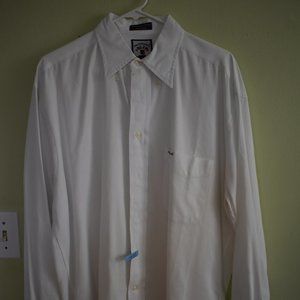 Faconnable White Men's Classic Long Sleeve Button Down Dress Shirt